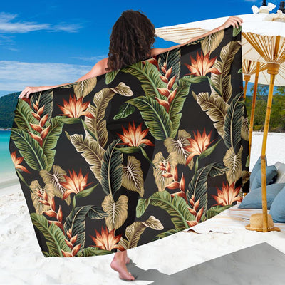 Tropical Flower Pattern Print Design TF014 Sarong Pareo Wrap-JORJUNE.COM