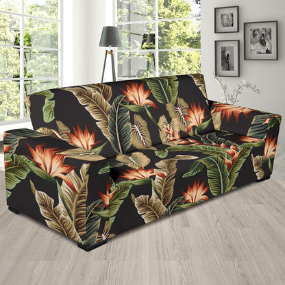 Tropical Flower Pattern Print Design TF014 Sofa Slipcover-JORJUNE.COM
