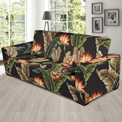Tropical Flower Pattern Print Design TF014 Sofa Slipcover-JORJUNE.COM