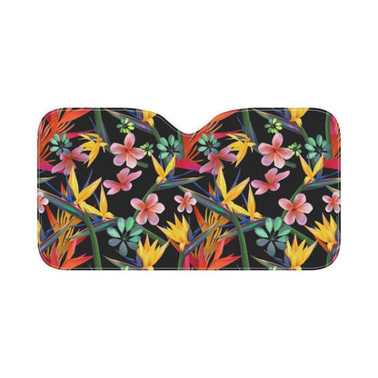 Tropical Flower Pattern Print Design TF015 Car Sun Shade-JorJune