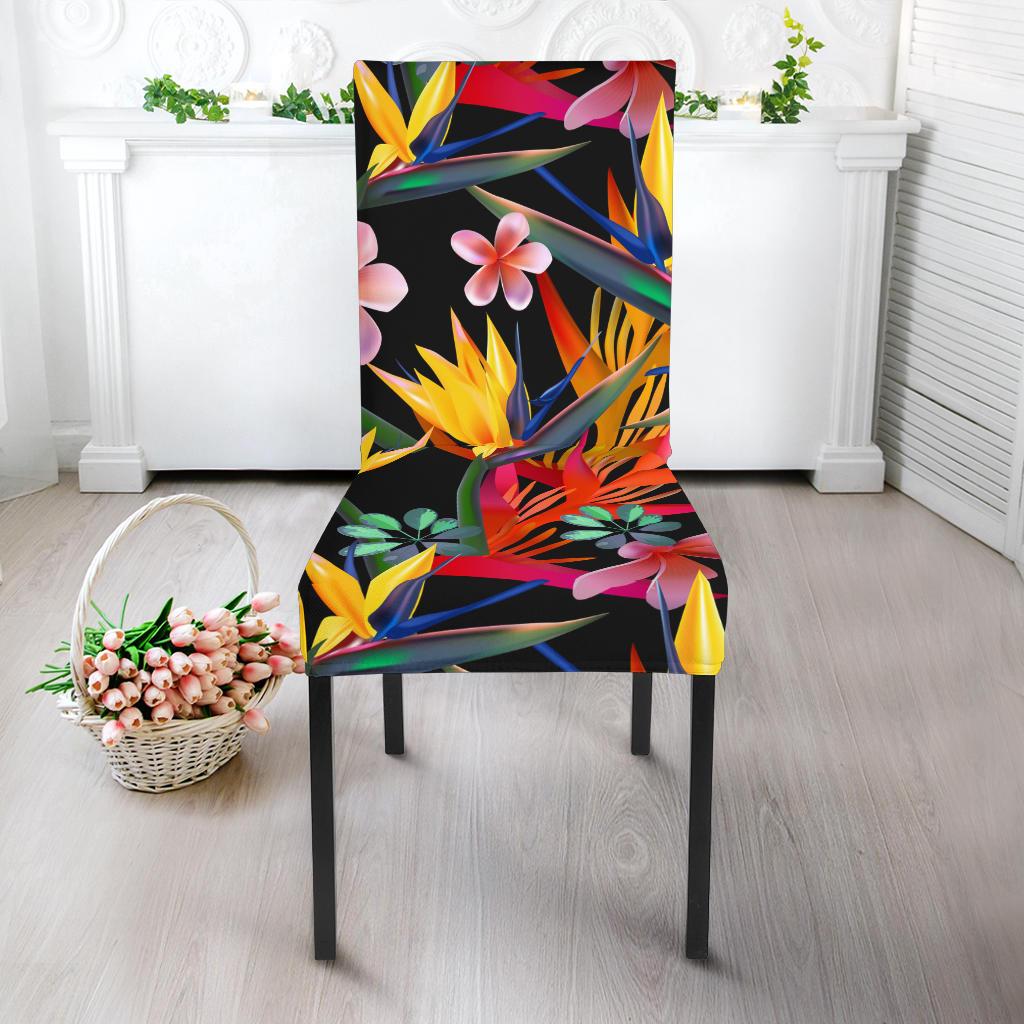 Tropical Flower Pattern Print Design TF015 Dining Chair Slipcover-JORJUNE.COM