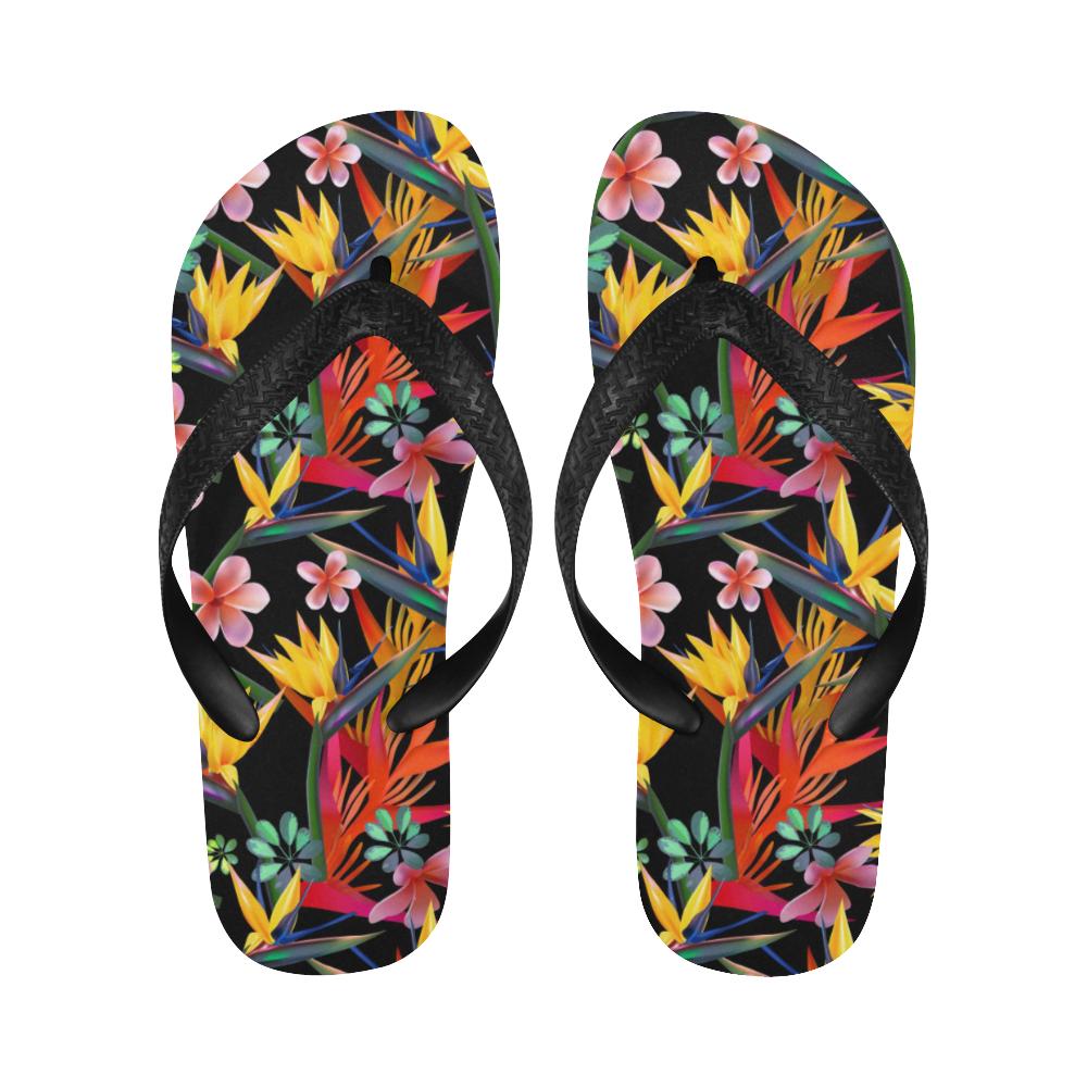 Tropical Flower Pattern Print Design TF015 Flip Flops-JorJune