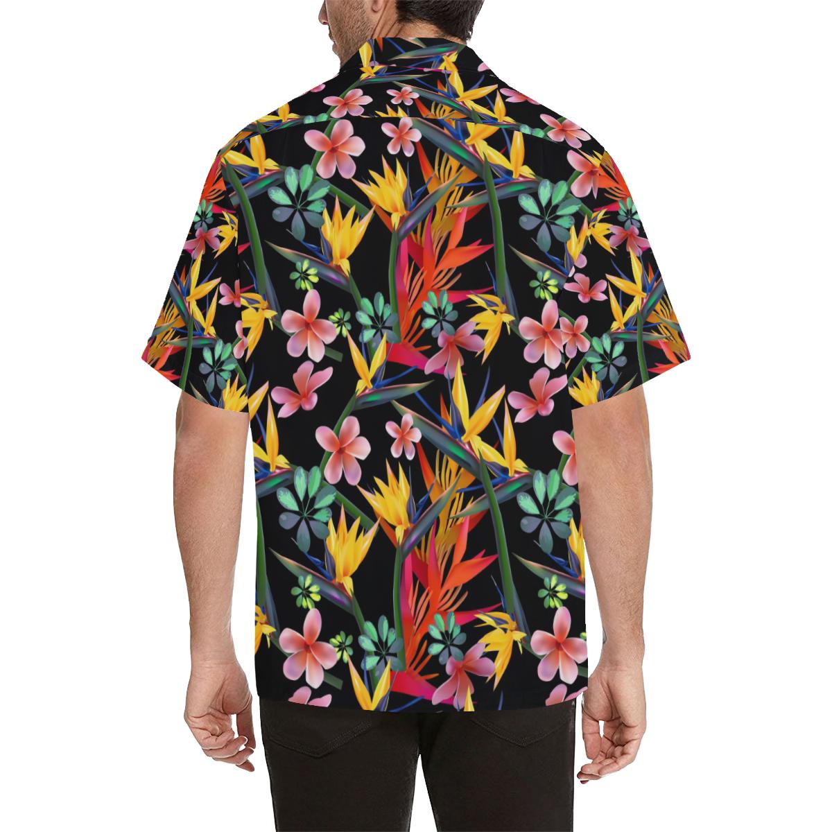 Tropical Flower Pattern Print Design TF015 Men Hawaiian Shirt-JorJune