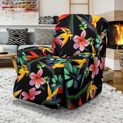 Tropical Flower Pattern Print Design TF015 Recliner Slipcover-JORJUNE.COM