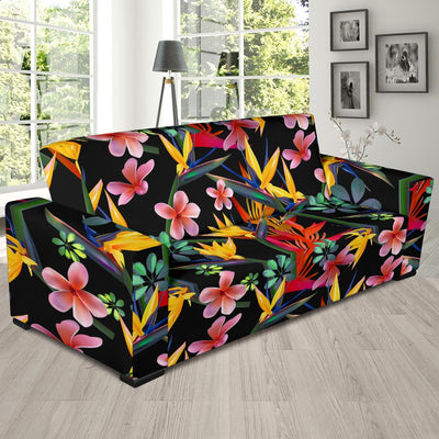 Tropical Flower Pattern Print Design TF015 Sofa Slipcover-JORJUNE.COM