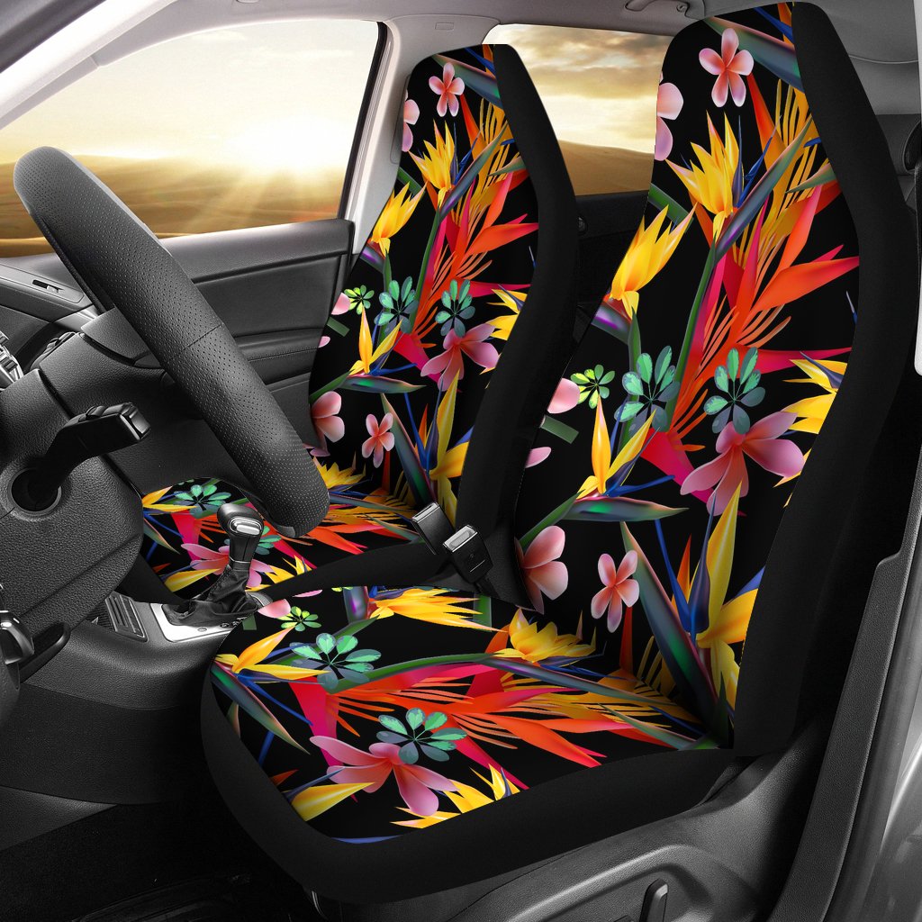 Tropical Flower Pattern Print Design TF015 Universal Fit Car Seat Covers-JorJune