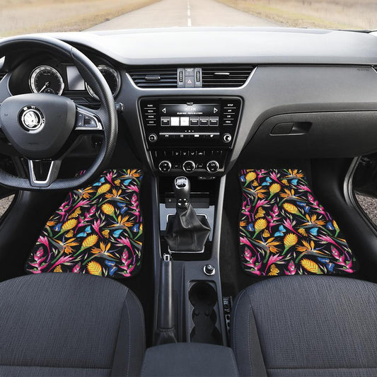 Tropical Flower Pattern Print Design TF016 Car Floor Mats-JORJUNE.COM