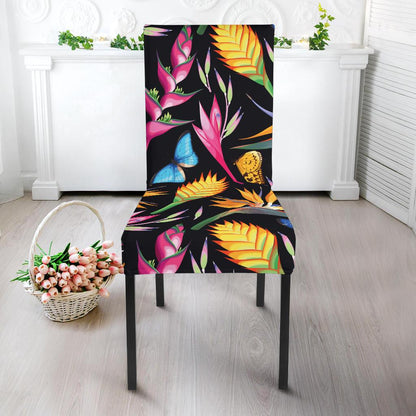 Tropical Flower Pattern Print Design TF016 Dining Chair Slipcover-JORJUNE.COM