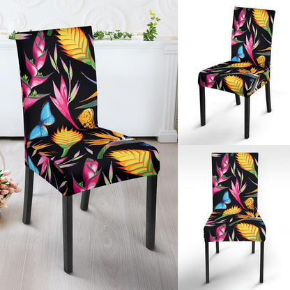 Tropical Flower Pattern Print Design TF016 Dining Chair Slipcover-JORJUNE.COM