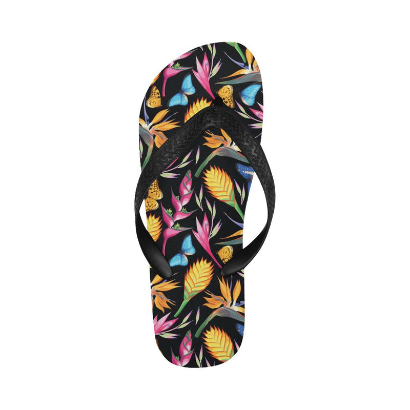 Tropical Flower Pattern Print Design TF016 Flip Flops-JorJune