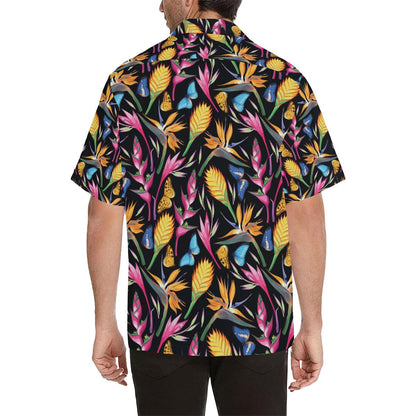 Tropical Flower Pattern Print Design TF016 Men Hawaiian Shirt-JorJune
