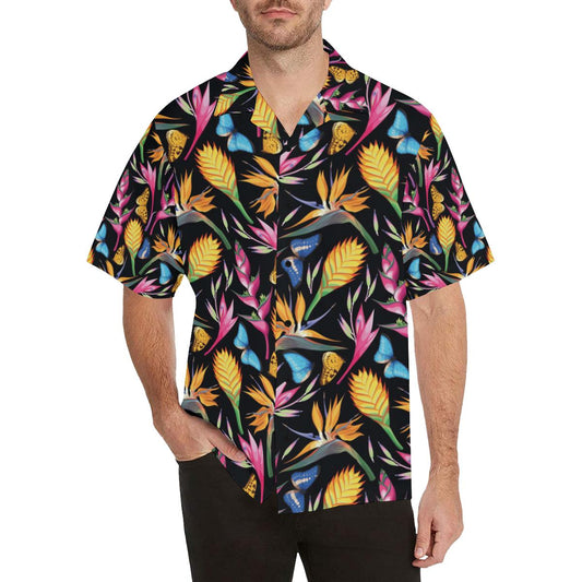 Tropical Flower Pattern Print Design TF016 Men Hawaiian Shirt-JorJune