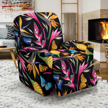 Tropical Flower Pattern Print Design TF016 Recliner Slipcover-JORJUNE.COM
