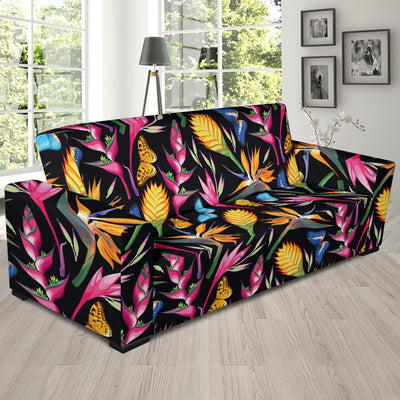 Tropical Flower Pattern Print Design TF016 Sofa Slipcover-JORJUNE.COM