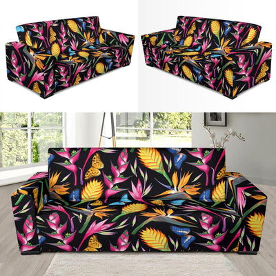 Tropical Flower Pattern Print Design TF016 Sofa Slipcover-JORJUNE.COM