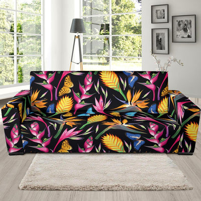 Tropical Flower Pattern Print Design TF016 Sofa Slipcover-JORJUNE.COM