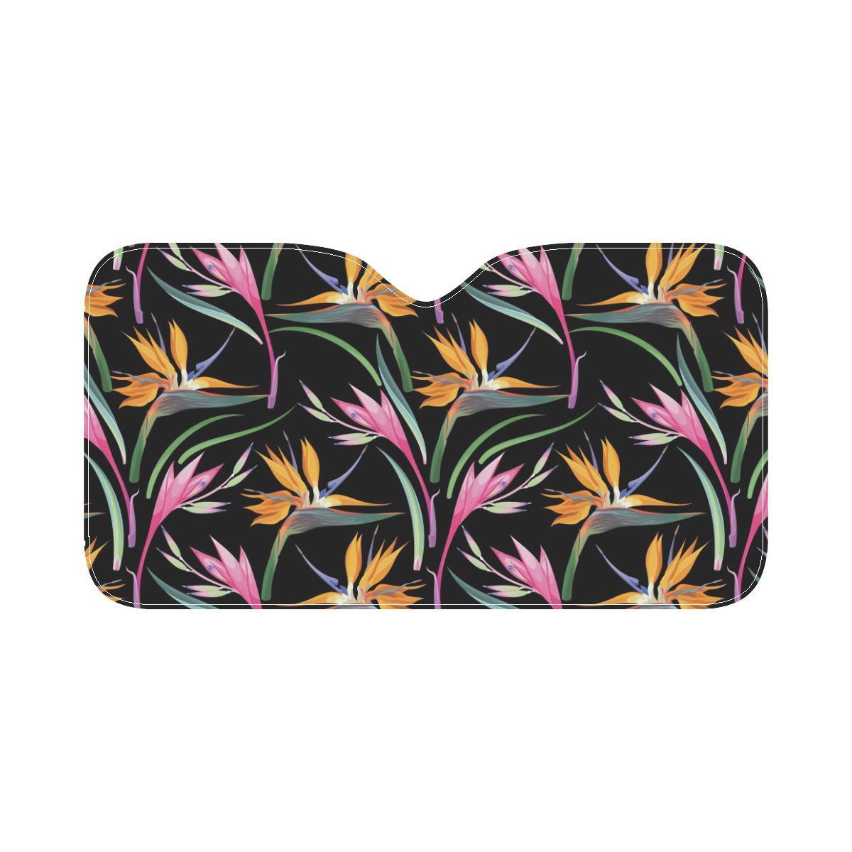 Tropical Flower Pattern Print Design TF017 Car Sun Shade-JorJune