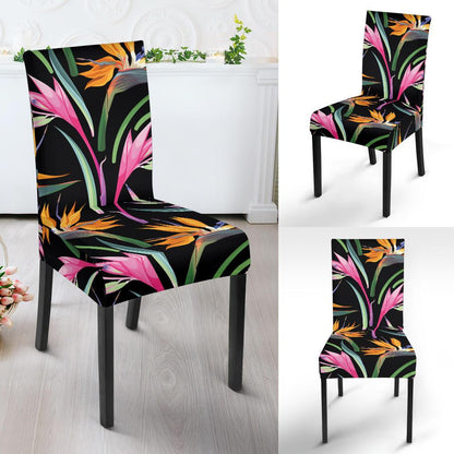Tropical Flower Pattern Print Design TF017 Dining Chair Slipcover-JORJUNE.COM