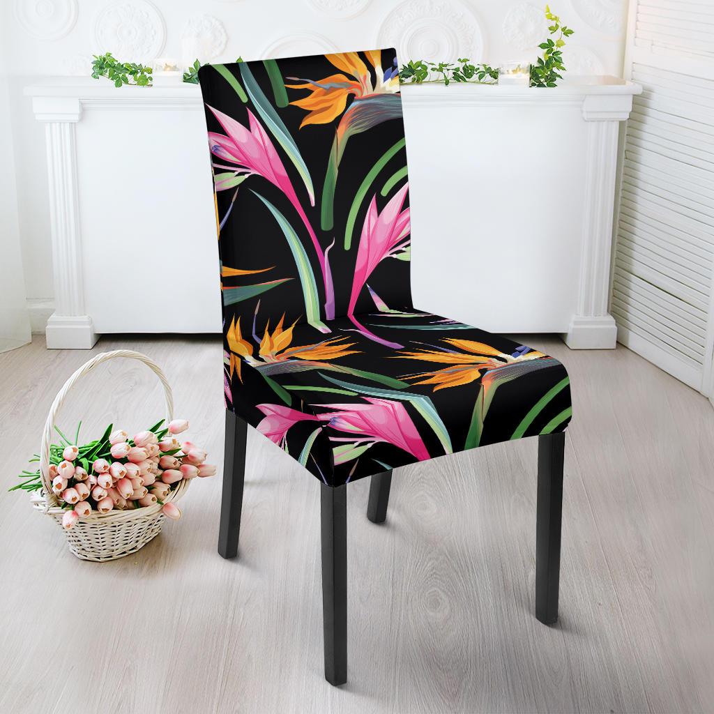 Tropical Flower Pattern Print Design TF017 Dining Chair Slipcover-JORJUNE.COM