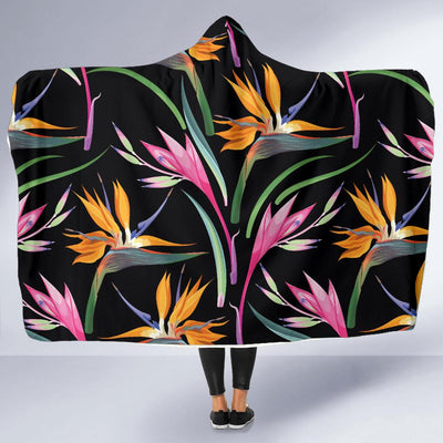 Tropical Flower Pattern Print Design TF017 Hooded Blanket-JORJUNE.COM