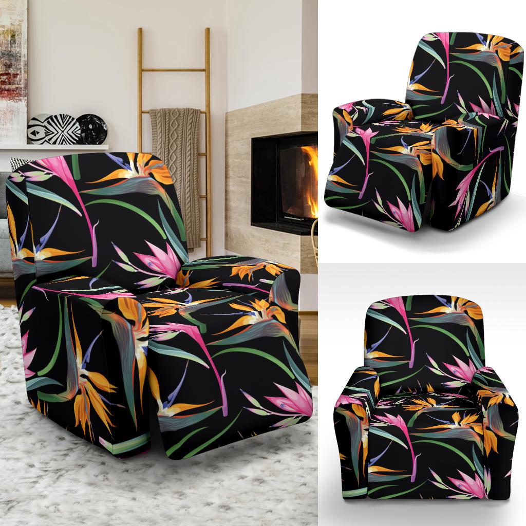 Tropical Flower Pattern Print Design TF017 Recliner Slipcover-JORJUNE.COM