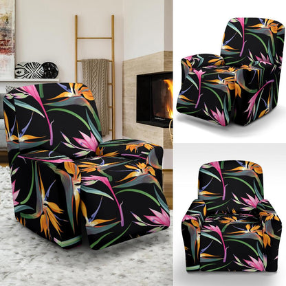 Tropical Flower Pattern Print Design TF017 Recliner Slipcover-JORJUNE.COM