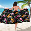 Tropical Flower Pattern Print Design TF017 Sarong Pareo Wrap-JORJUNE.COM