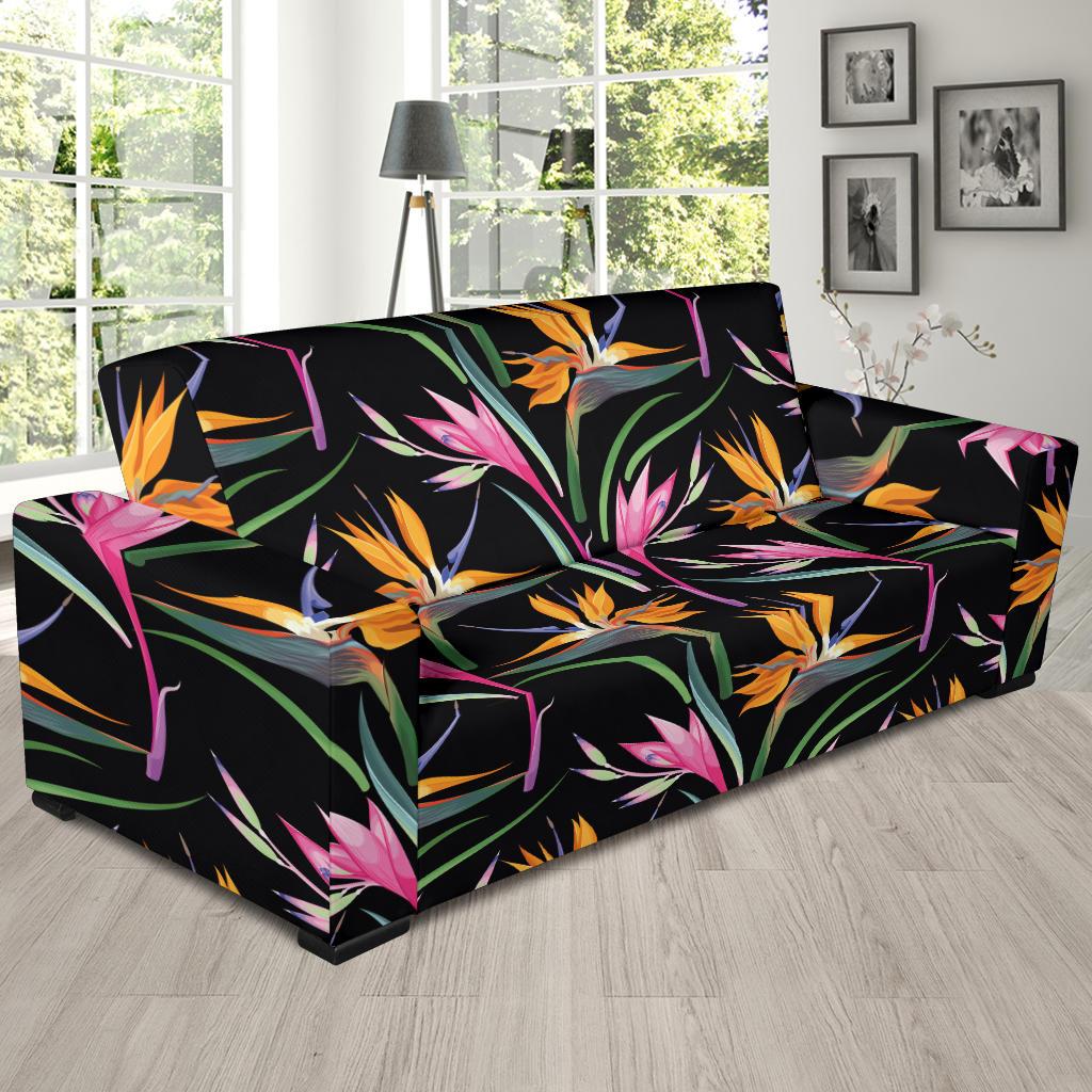 Tropical Flower Pattern Print Design TF017 Sofa Slipcover-JORJUNE.COM