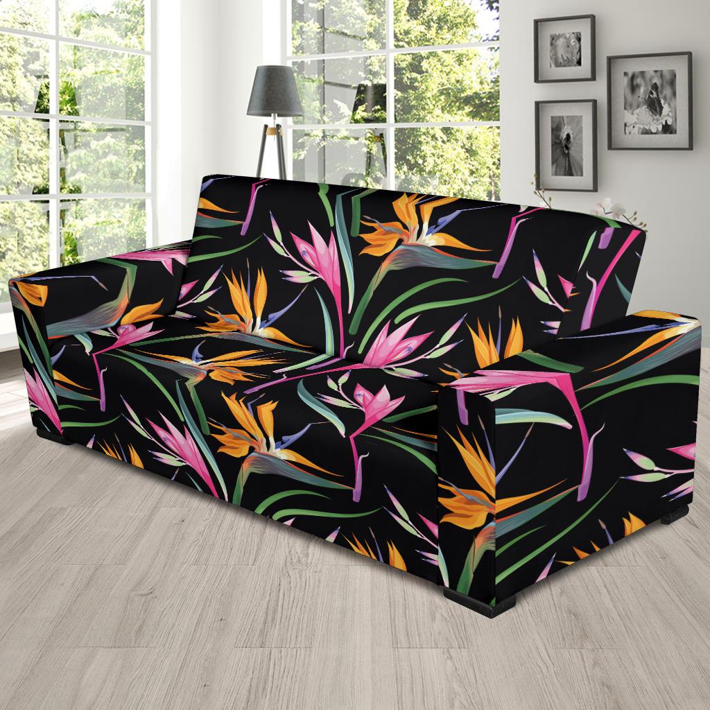Tropical Flower Pattern Print Design TF017 Sofa Slipcover-JORJUNE.COM