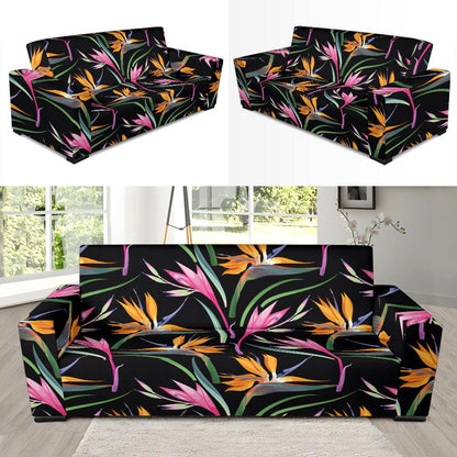 Tropical Flower Pattern Print Design TF017 Sofa Slipcover-JORJUNE.COM