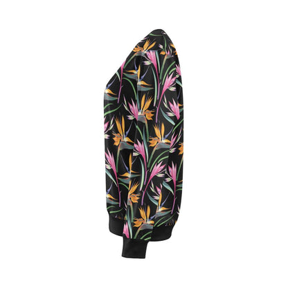 Tropical Flower Pattern Print Design TF017 Women Long Sleeve Sweatshirt-JorJune