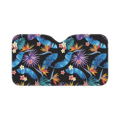 Tropical Flower Pattern Print Design TF018 Car Sun Shade-JorJune