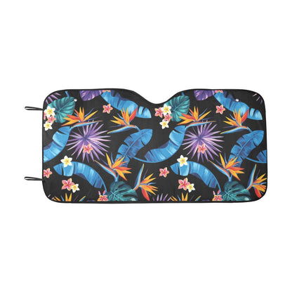 Tropical Flower Pattern Print Design TF018 Car Sun Shade-JorJune