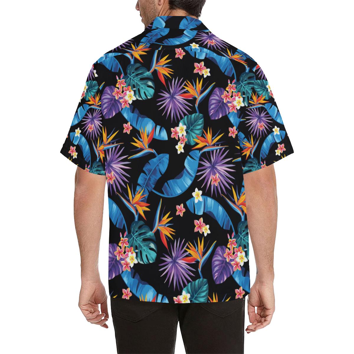 Tropical Flower Pattern Print Design TF018 Men Hawaiian Shirt-JorJune