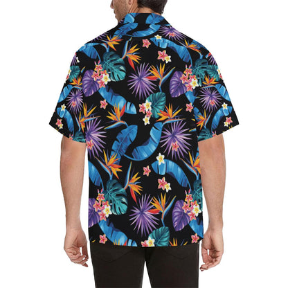 Tropical Flower Pattern Print Design TF018 Men Hawaiian Shirt-JorJune
