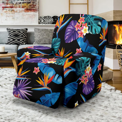 Tropical Flower Pattern Print Design TF018 Recliner Slipcover-JORJUNE.COM