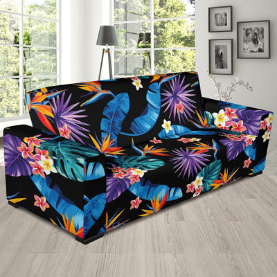 Tropical Flower Pattern Print Design TF018 Sofa Slipcover-JORJUNE.COM