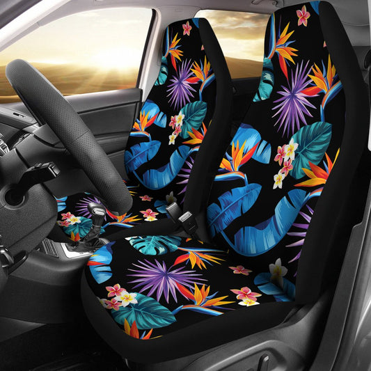 Tropical Flower Pattern Print Design TF018 Universal Fit Car Seat Covers-JorJune