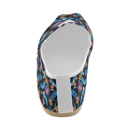 Tropical Flower Pattern Print Design TF018 Women Casual Shoes-JorJune.com