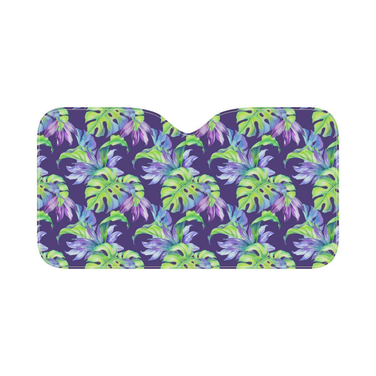 Tropical Flower Pattern Print Design TF019 Car Sun Shade-JorJune