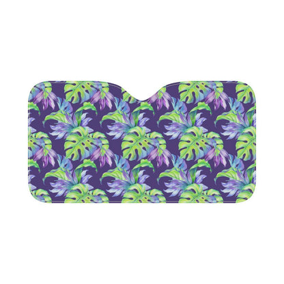 Tropical Flower Pattern Print Design TF019 Car Sun Shade-JorJune
