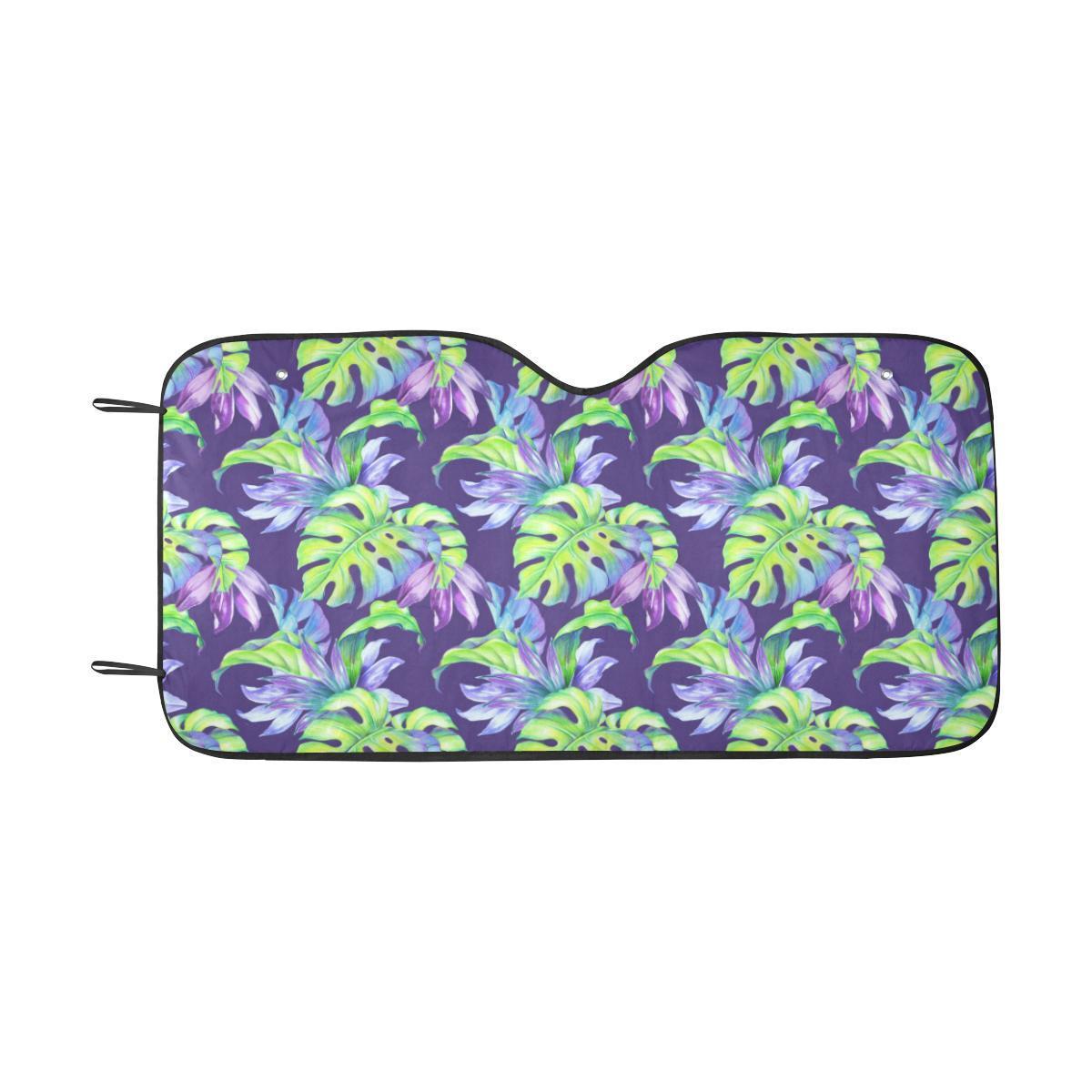 Tropical Flower Pattern Print Design TF019 Car Sun Shade-JorJune