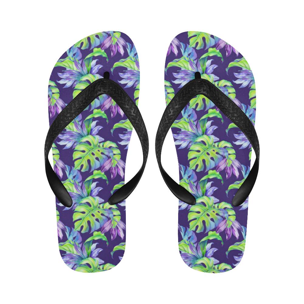 Tropical Flower Pattern Print Design TF019 Flip Flops-JorJune