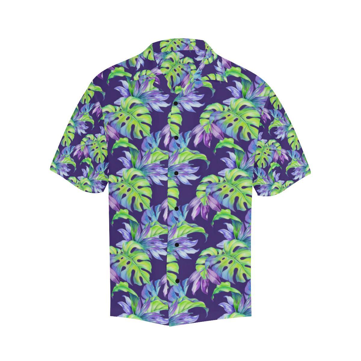 Tropical Flower Pattern Print Design TF019 Men Hawaiian Shirt-JorJune