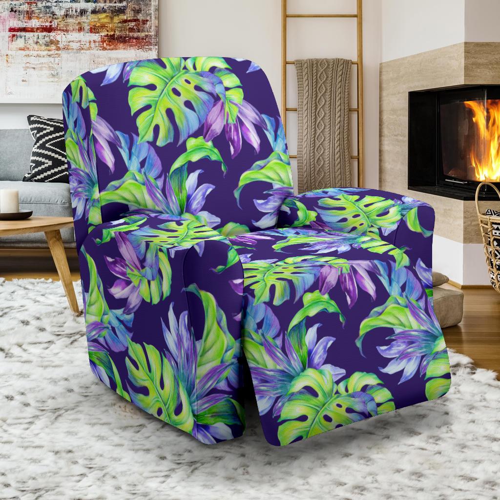 Tropical Flower Pattern Print Design TF019 Recliner Slipcover-JORJUNE.COM