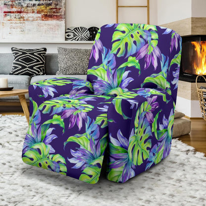 Tropical Flower Pattern Print Design TF019 Recliner Slipcover-JORJUNE.COM
