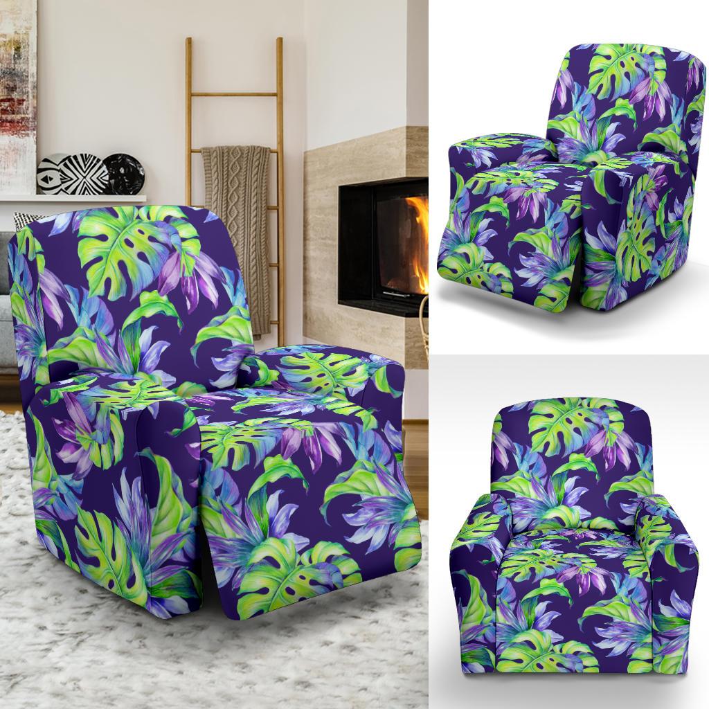 Tropical Flower Pattern Print Design TF019 Recliner Slipcover-JORJUNE.COM