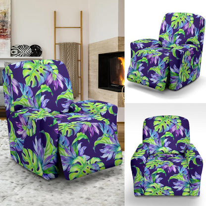 Tropical Flower Pattern Print Design TF019 Recliner Slipcover-JORJUNE.COM