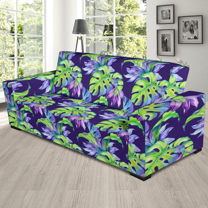 Tropical Flower Pattern Print Design TF019 Sofa Slipcover-JORJUNE.COM