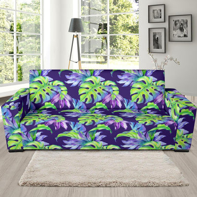 Tropical Flower Pattern Print Design TF019 Sofa Slipcover-JORJUNE.COM